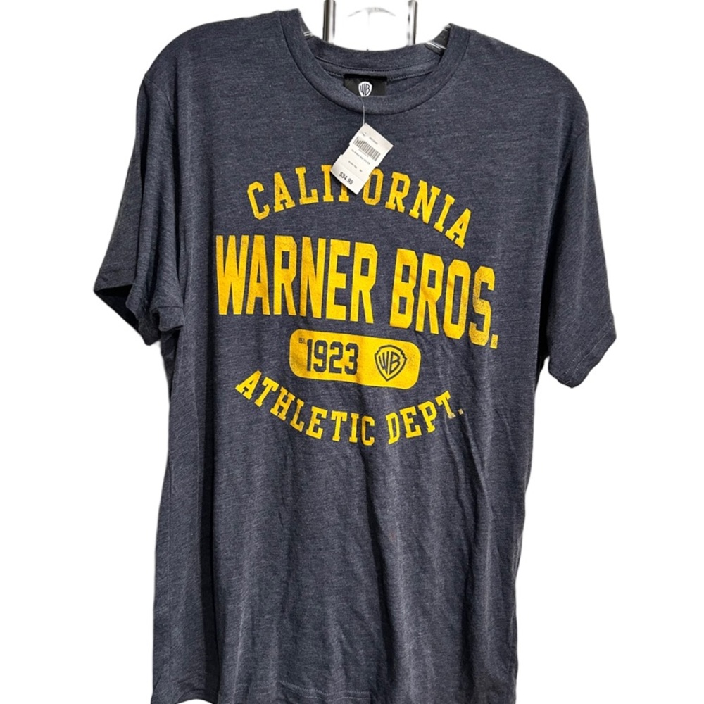 Warner Bros Gray and Yellow Short Sleeve Tee